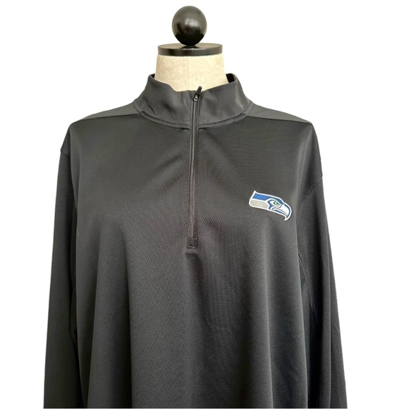 Nike Golf Seahawks Men’s 1/2 Zip Shirt Long Sleeve Pullover Black Size XL - Picture 2 of 13
